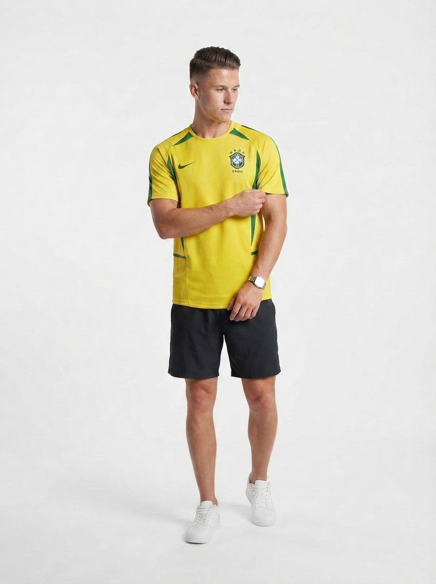 Brazil 2002 I Home Jersey - Retro Version