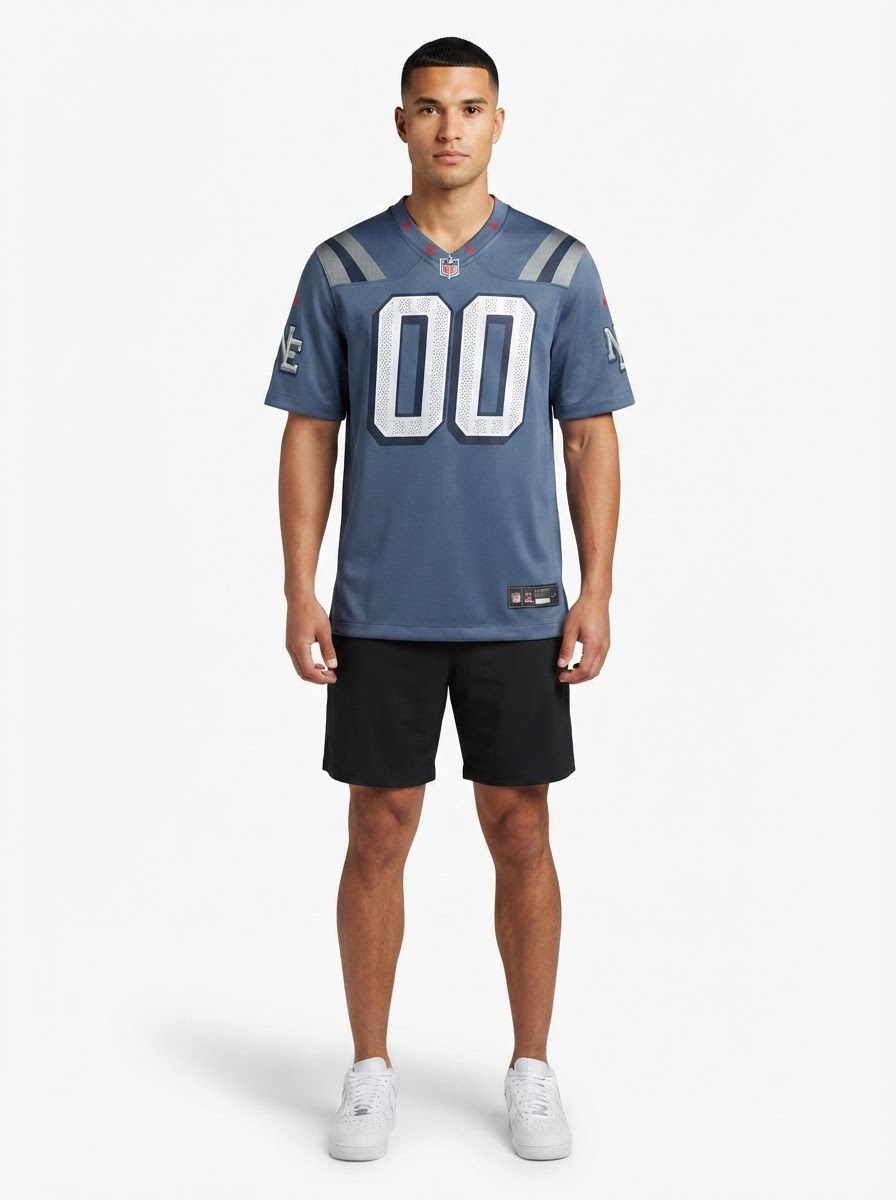 New England Patriots 2025 Rivalries Collection Custom Game Jersey - Storm Blue