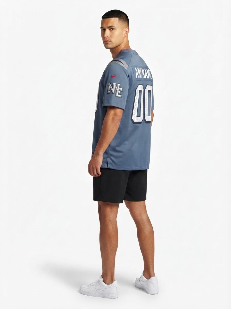 New England Patriots 2025 Rivalries Collection Custom Game Jersey - Storm Blue