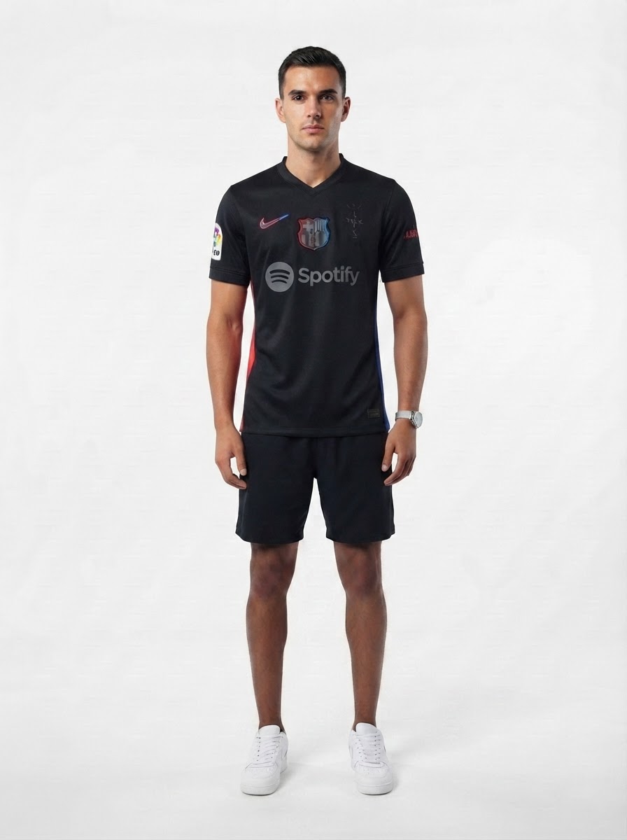 Barcelona Travis Scott Away Fan Jersey 2025/26 Spotify #19 Lamine Yamal