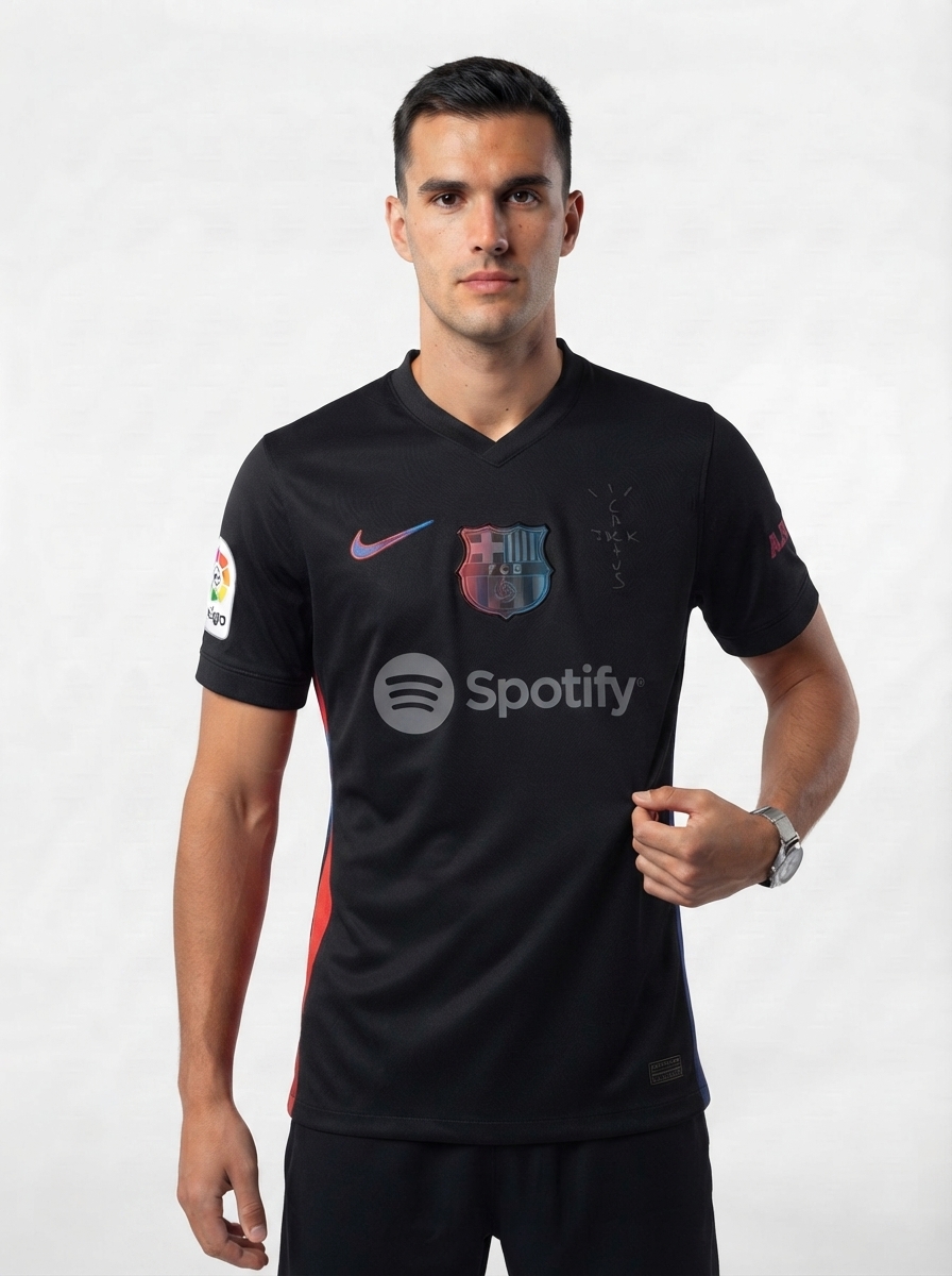 Barcelona Travis Scott Away Fan Jersey 2025/26 Spotify #19 Lamine Yamal