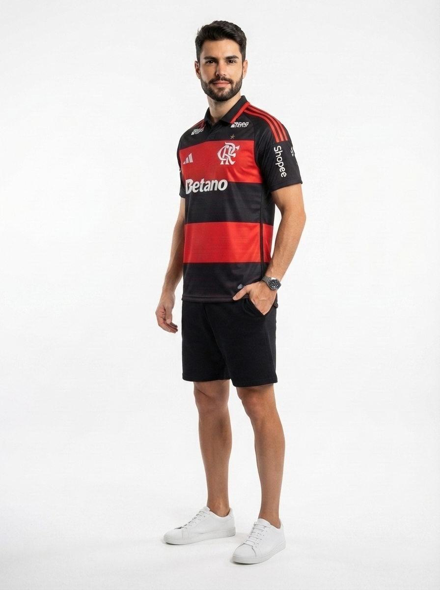 Flamengo 26/27 Home Jersey #9 PEDRO - with Sponsors - Fan Version