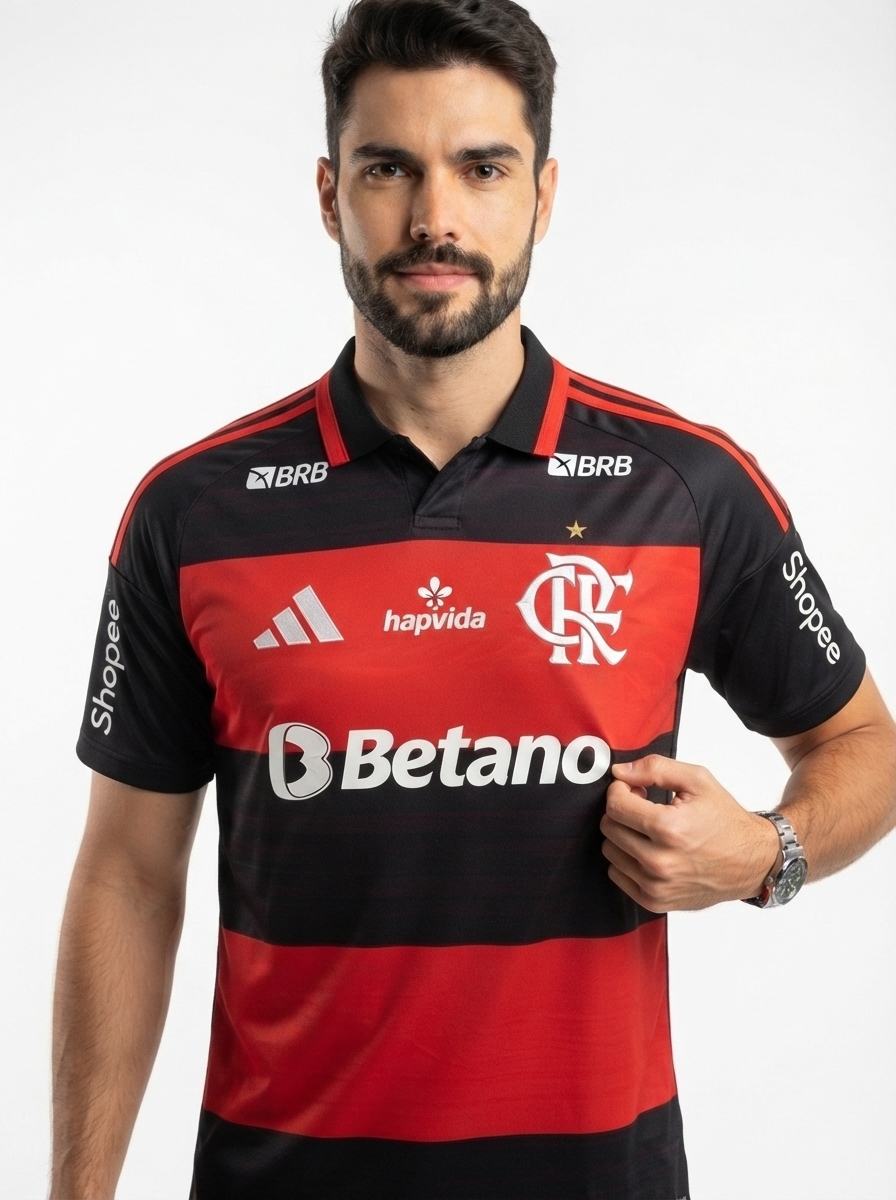 Flamengo 26/27 Home Jersey #9 PEDRO - with Sponsors - Fan Version