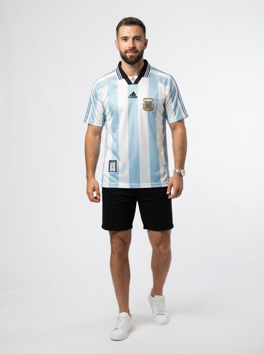 Argentina 1998 I Home Jersey - Retro Version