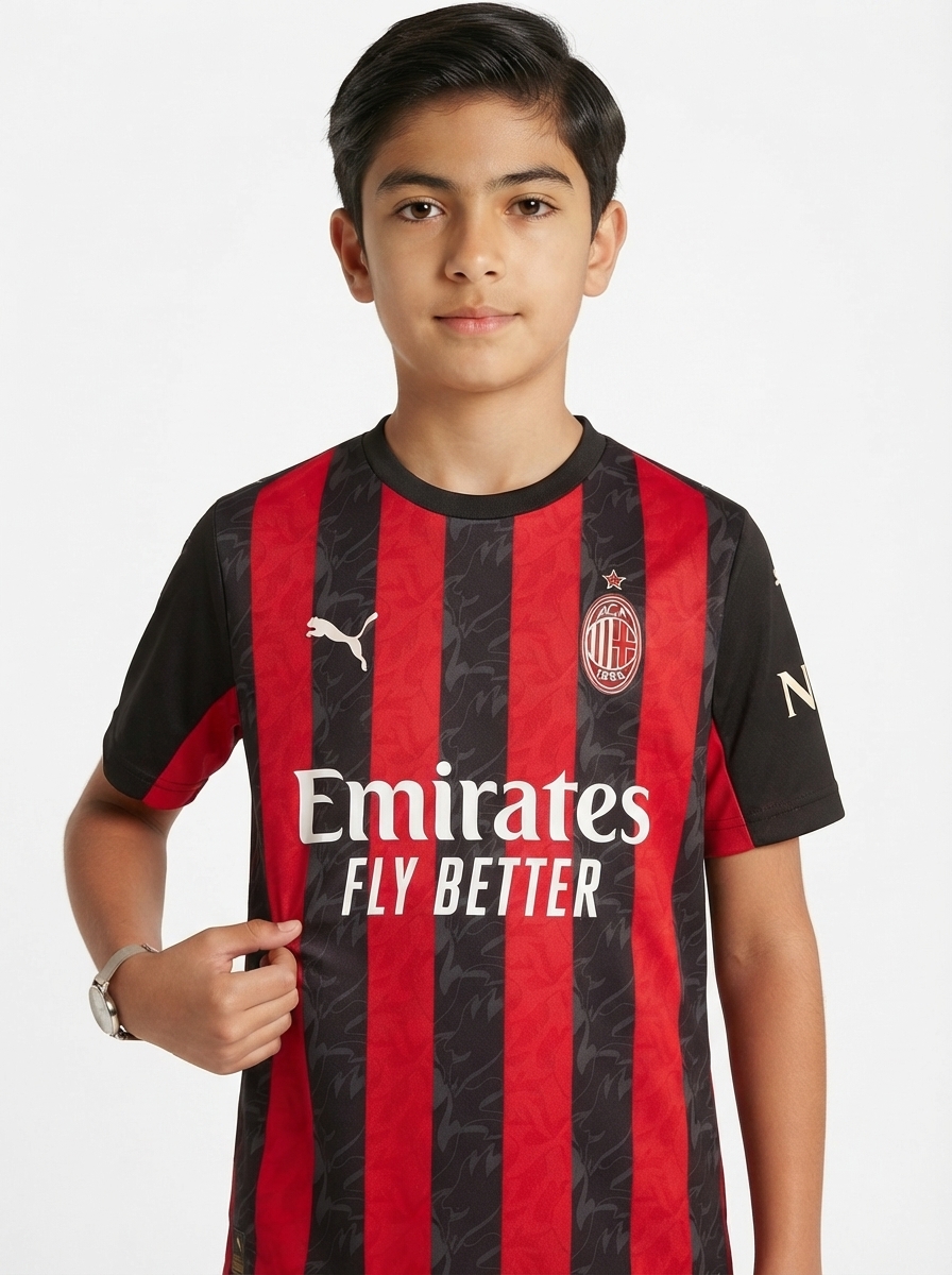 AC Milan Home Kit Kids 2025/26