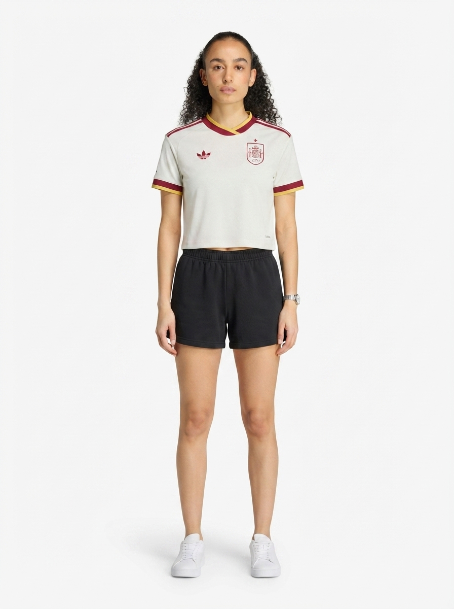 Spain Women's Away Cropped Soccer Jersey World cup 2026