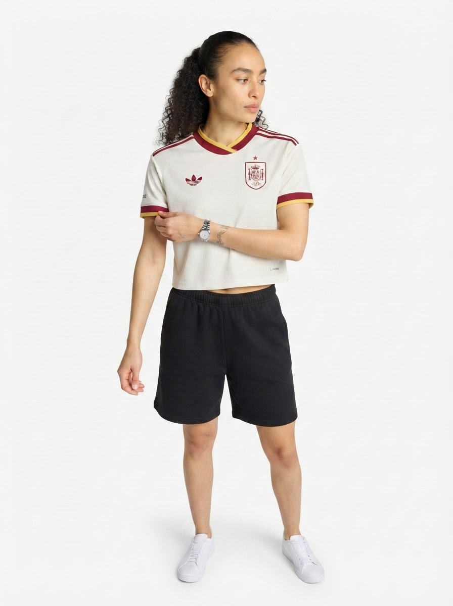 Spain Women's Away Cropped Soccer Jersey World cup 2026