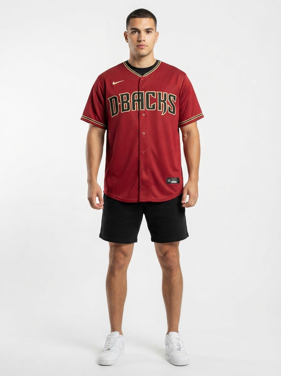 Jersey MLB Arizona Diamondbacks II Torcedor Masculina Vermelha