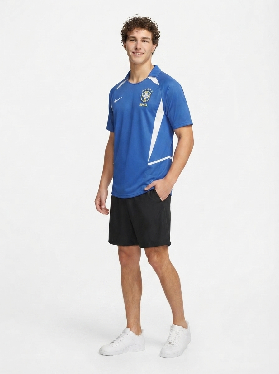 Brazil 2002 II Away Jersey - Retro Version