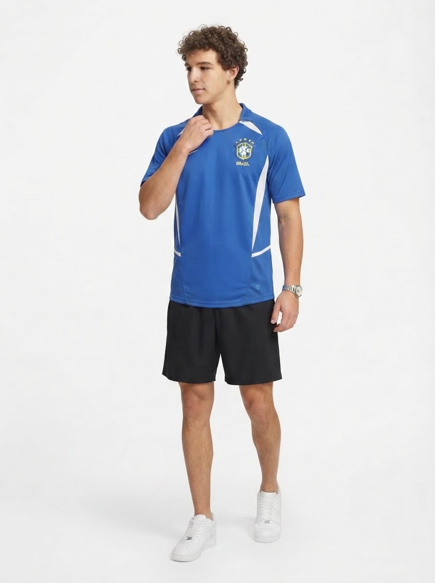 Brazil 2002 II Away Jersey - Retro Version