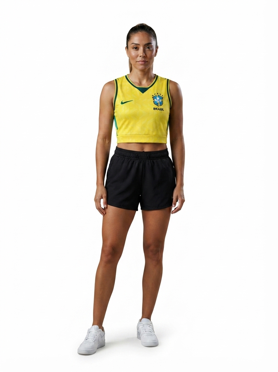 Brazil 2026 Home Women's Vest Cropped Brasil