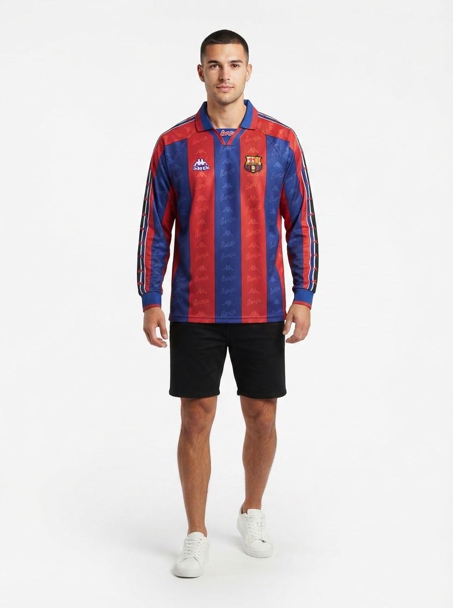Barcelona 96/97 I Home Jersey - Long Sleeve Retro Version