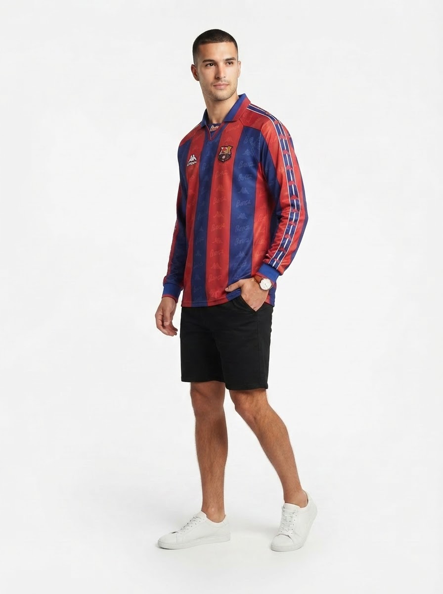 Barcelona 96/97 I Home Jersey - Long Sleeve Retro Version