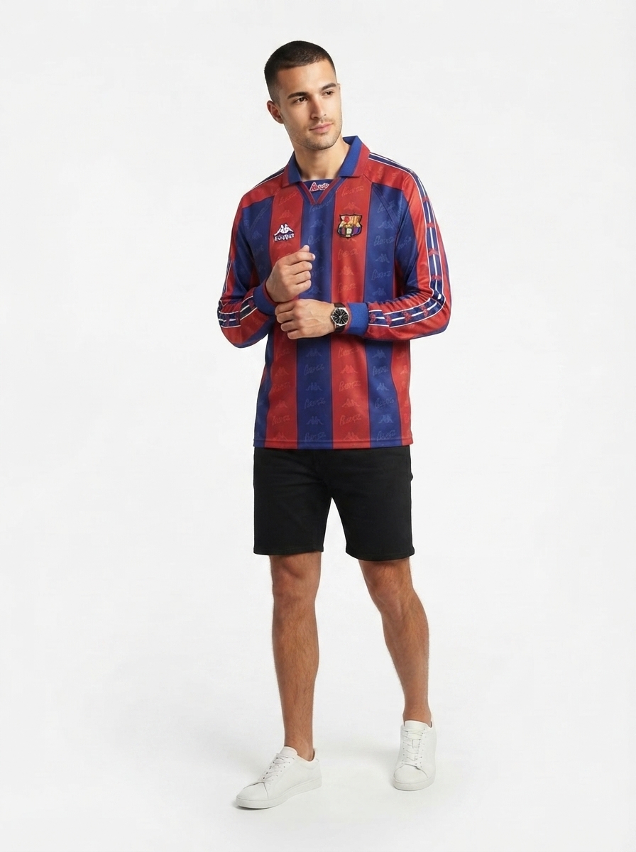 Barcelona 96/97 I Home Jersey - Long Sleeve Retro Version