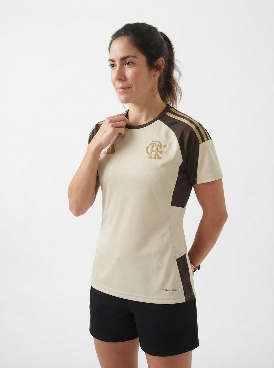 Jersey Flamengo Training 2026 Women's Bege - Fan Version