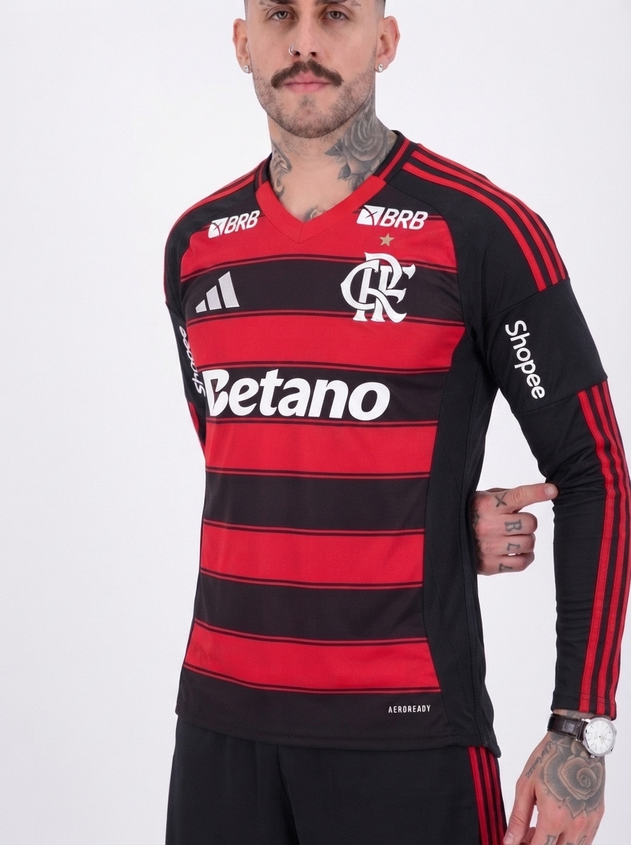 Jersey Long Sleeve Flamengo 2025/26 I All Sponsor
