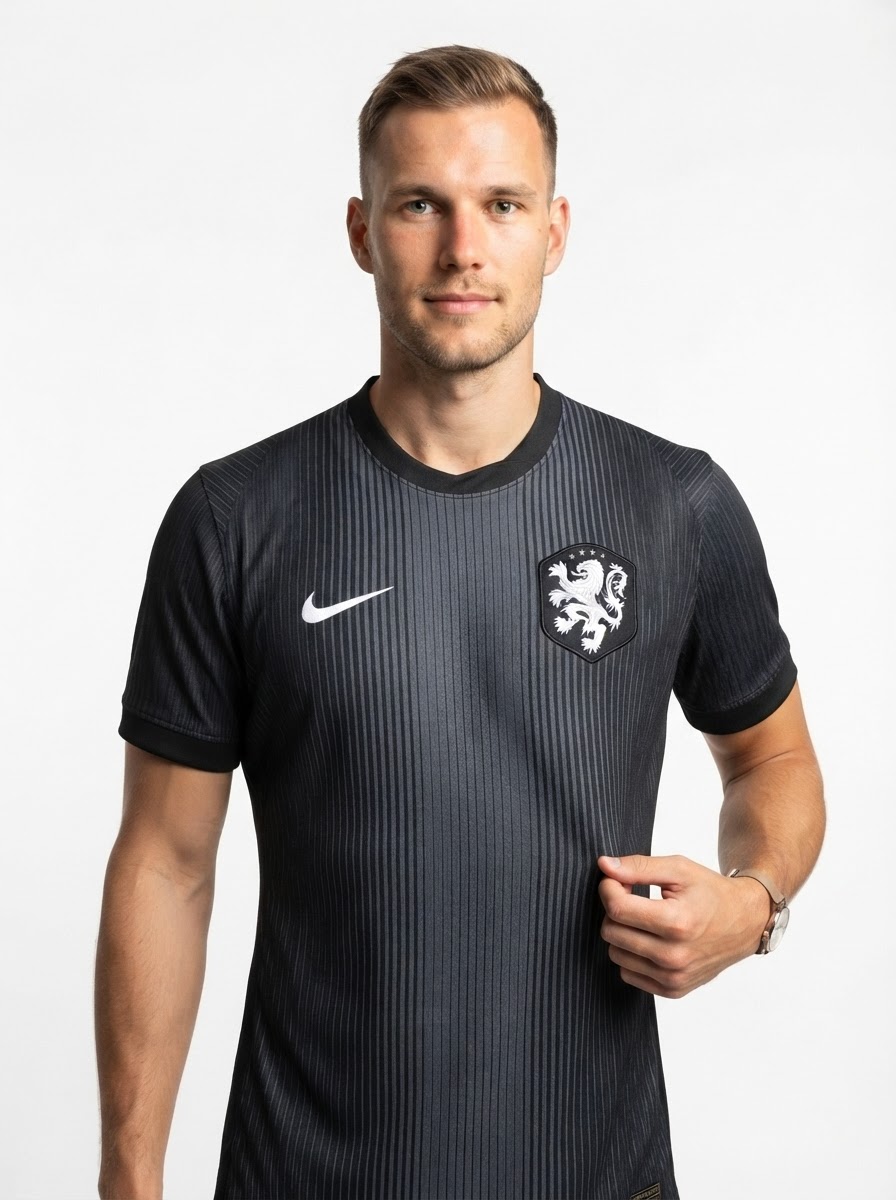 Netherlands 25/26 Goalkeeper Jersey - Black - Player Version - Slim Fit