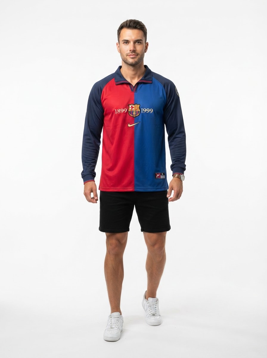 Barcelona 98/99 I Home Jersey - Long Sleeve Retro Version