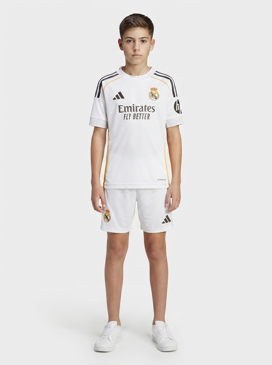 Kids Kit Real Madrid Home Fan Jersey 2025/26