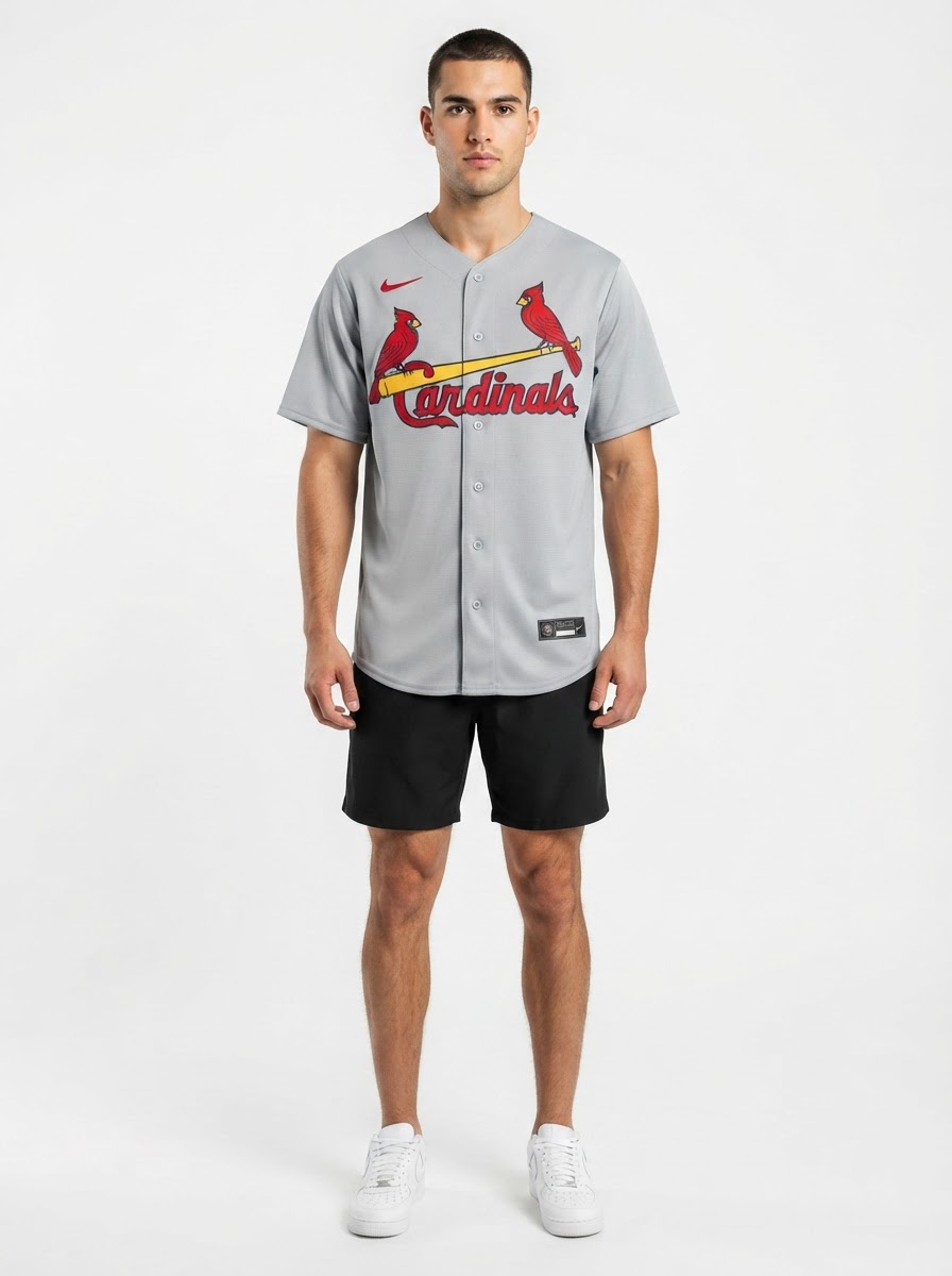 Jersey MLB St. Louis Cardinals II Torcedor Masculina Cinza