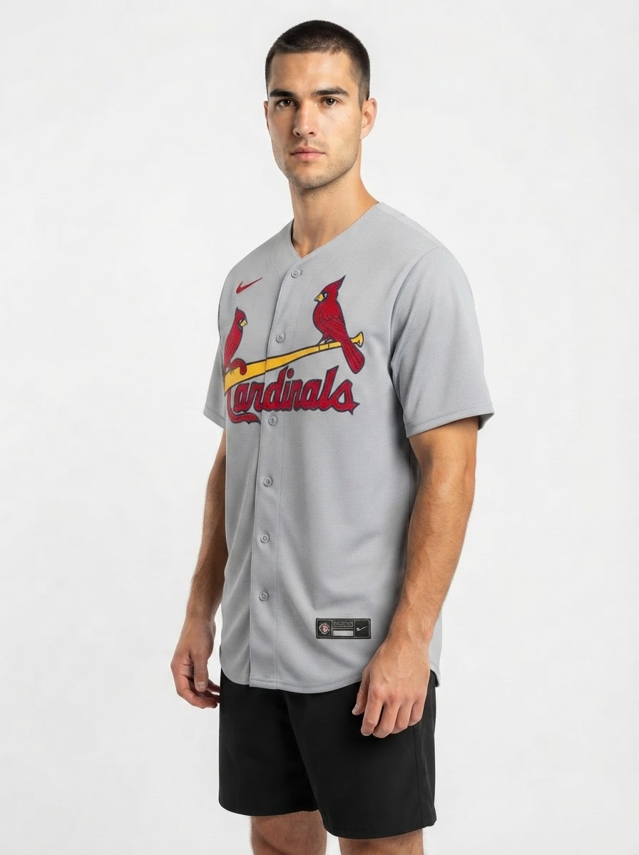 Jersey MLB St. Louis Cardinals II Torcedor Masculina Cinza