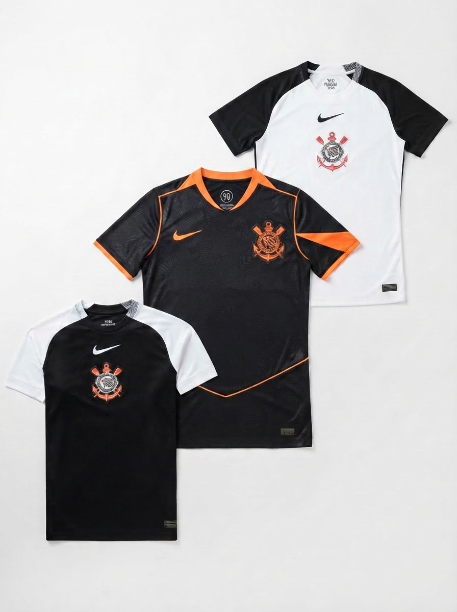 Corinthians Home, Away e Third 2025/26 - Kit 3 - Fan Version