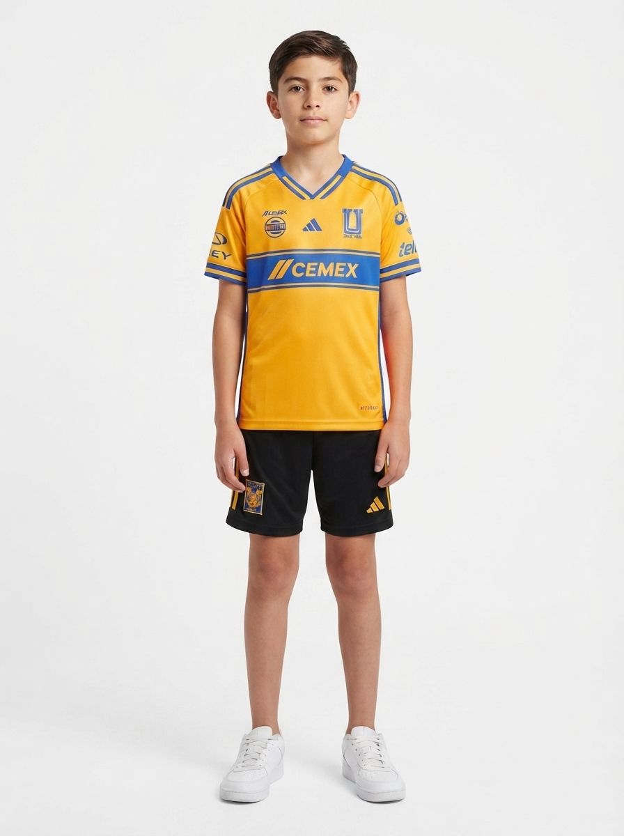 Tigres UANL 2025/26 Home Kids Kit