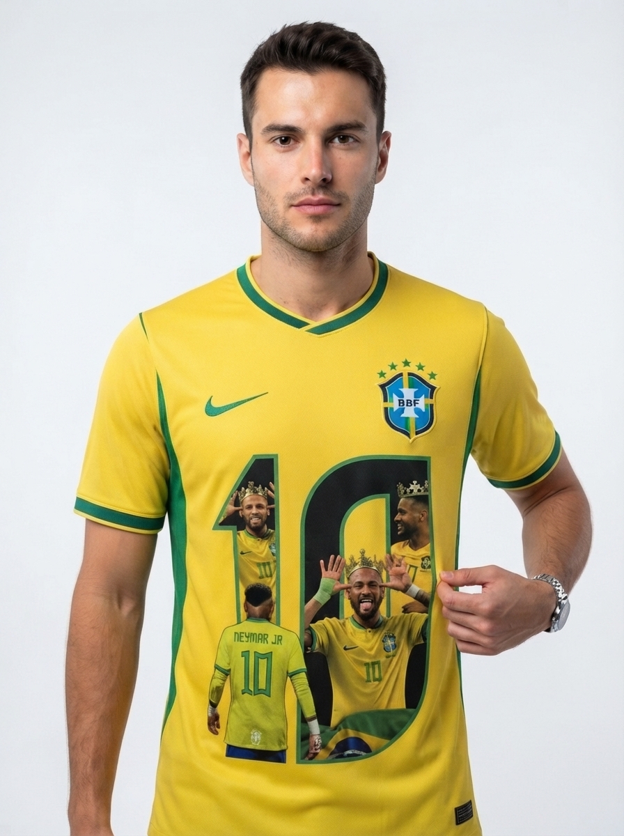Brazil home - Special Custom Neymar Jr. #10 Brasil Fan Version World Cup 2026