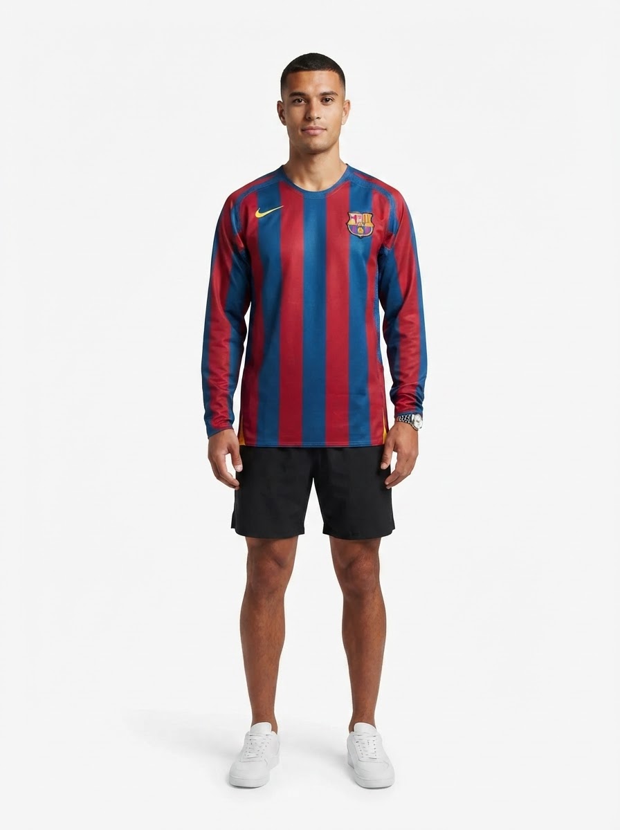 Ronaldinho FC Barcelona 2005/06 Reissue Long Sleeve Jersey