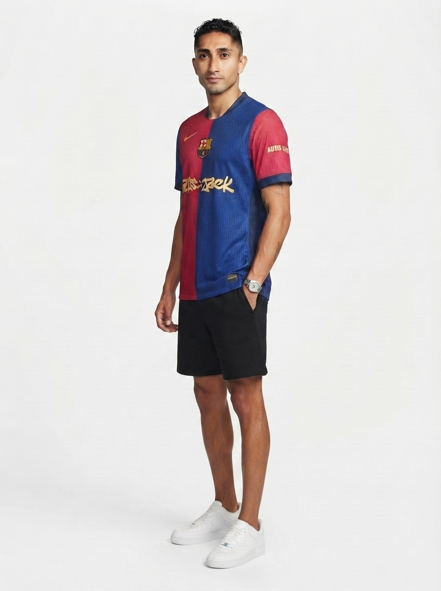 Barcelona Travis Scott Home Fan Jersey 2025/26 Spotify #11 Raphinha