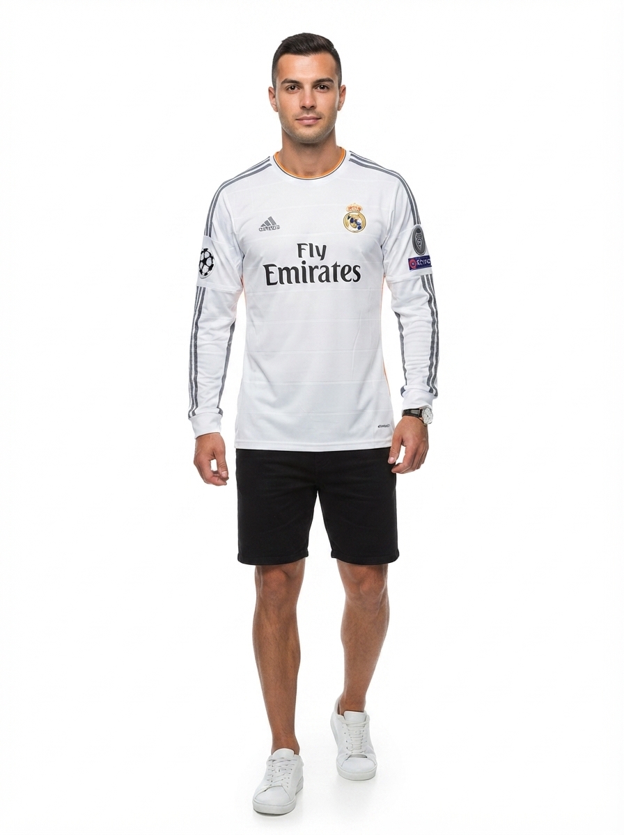 Real Madrid 2013/14 Jersey Long Sleeve Retro - Patch Champions