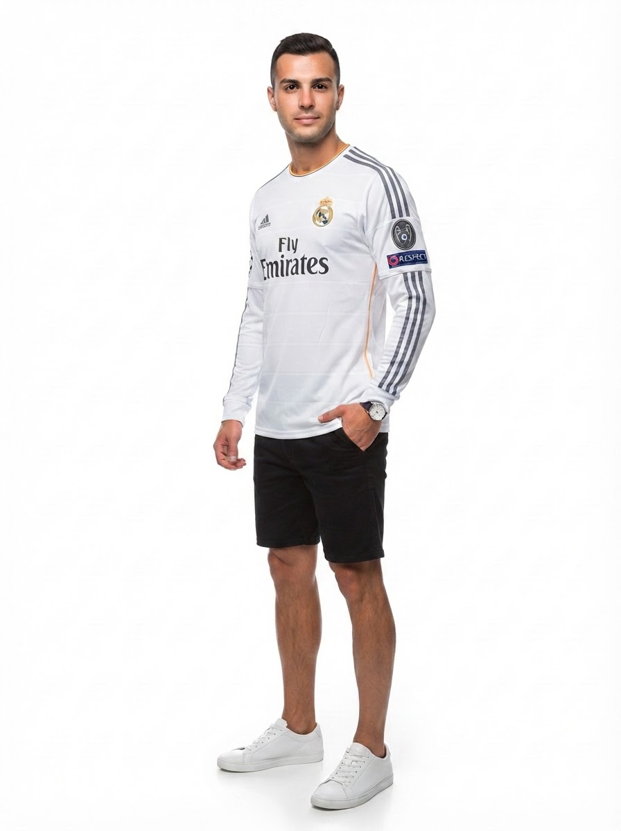 Real Madrid 2013/14 Jersey Long Sleeve Retro - Patch Champions