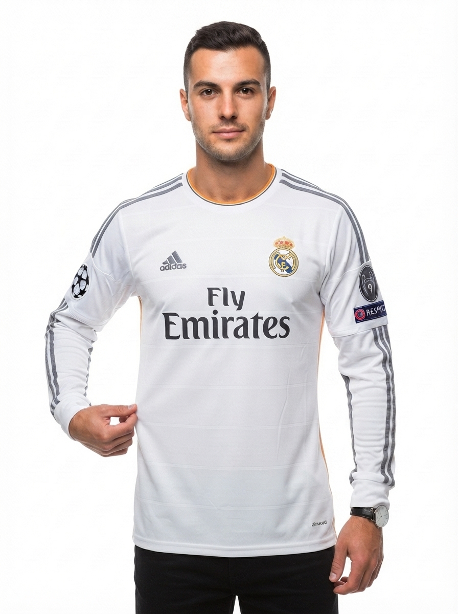 Real Madrid 2013/14 Jersey Long Sleeve Retro - Patch Champions