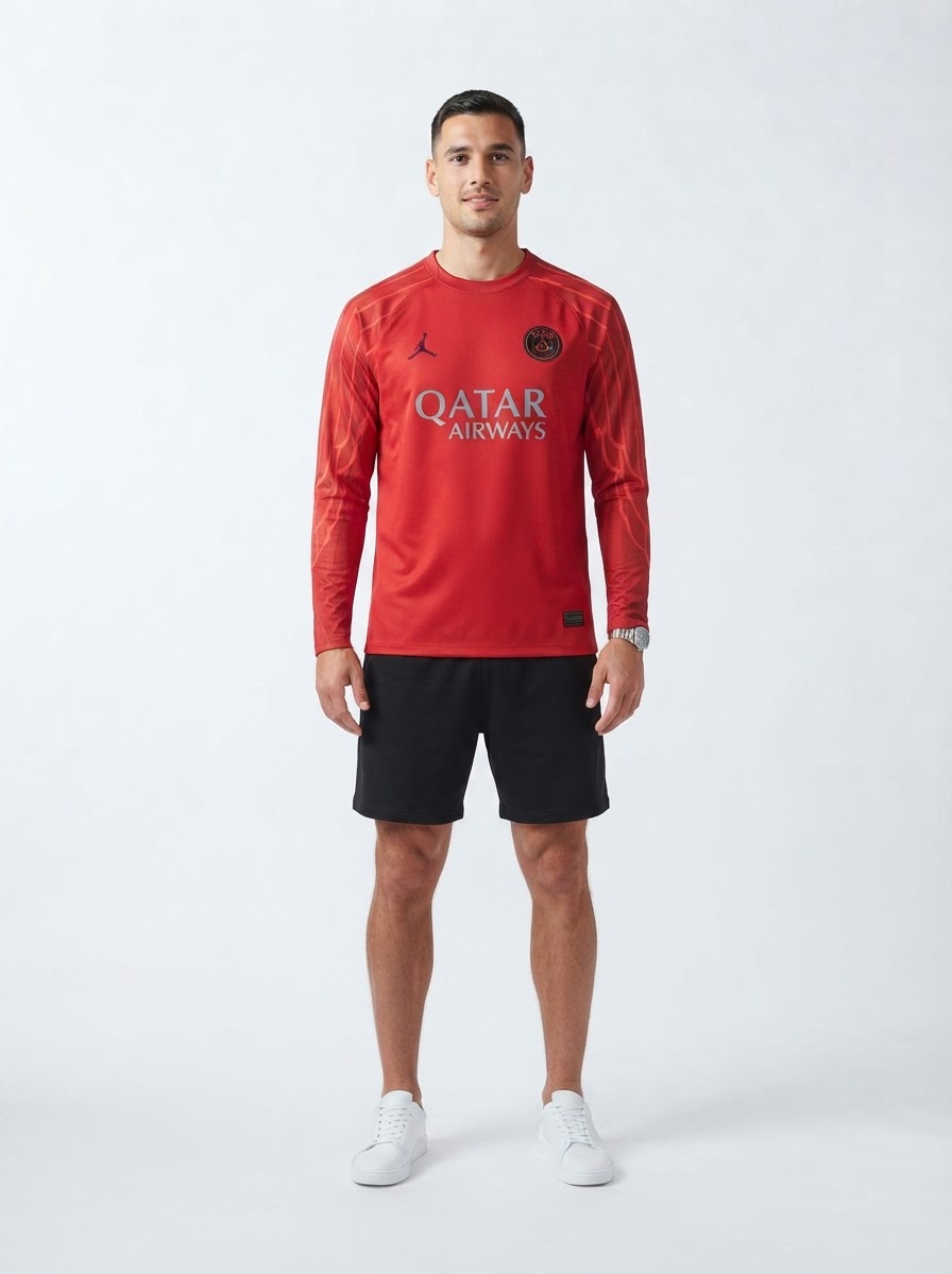 Paris Saint-Germain 2025/26 Red goalkeeper Long Sleeves Jersey