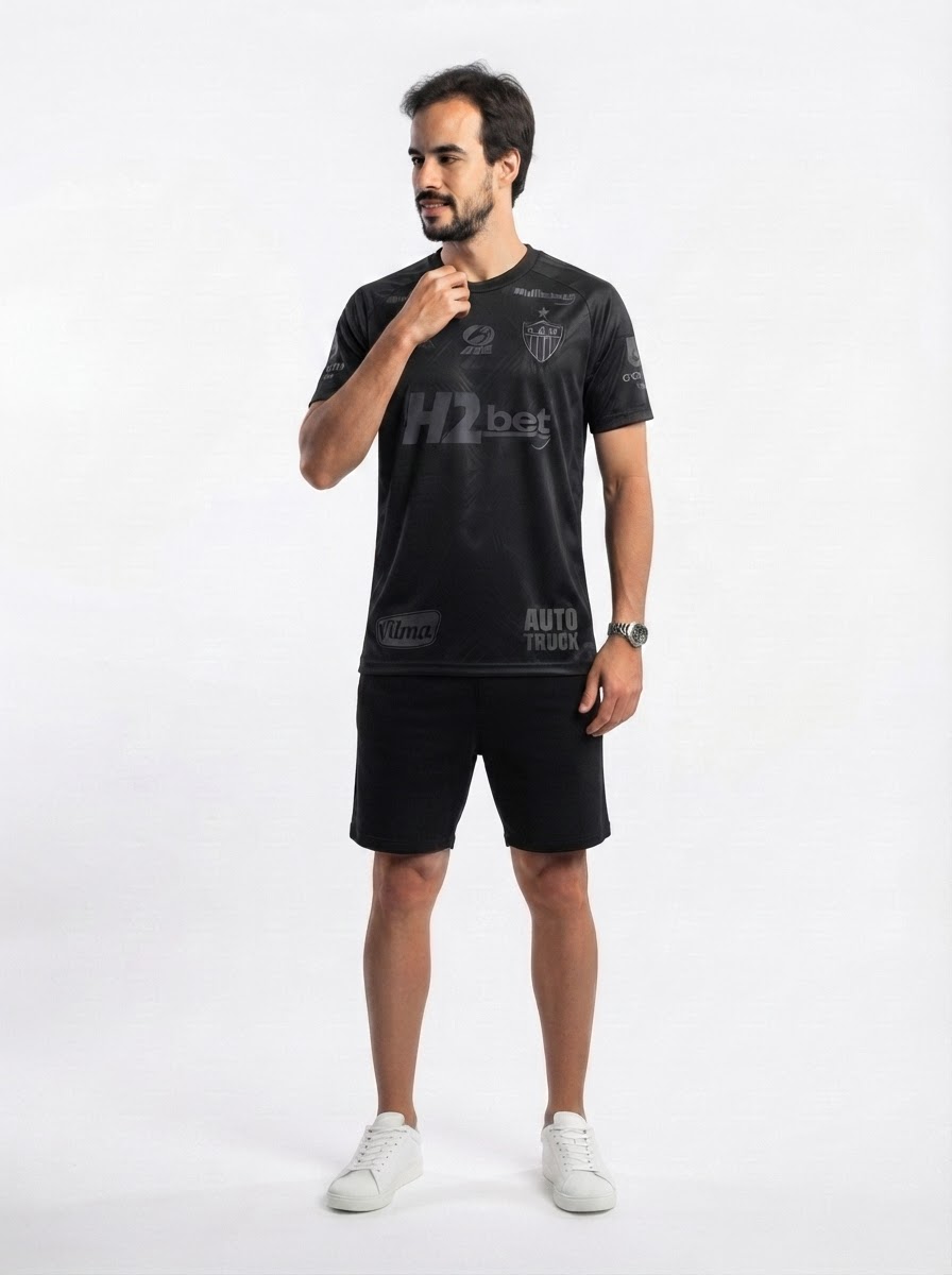Jersey Atlético Mineiro All Black 2025/26 - Galo na Veia - All Sponsor