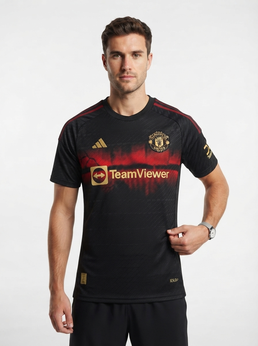 Manchester United 25/26 Training Jersey - Black - Player Version - Slim Fit