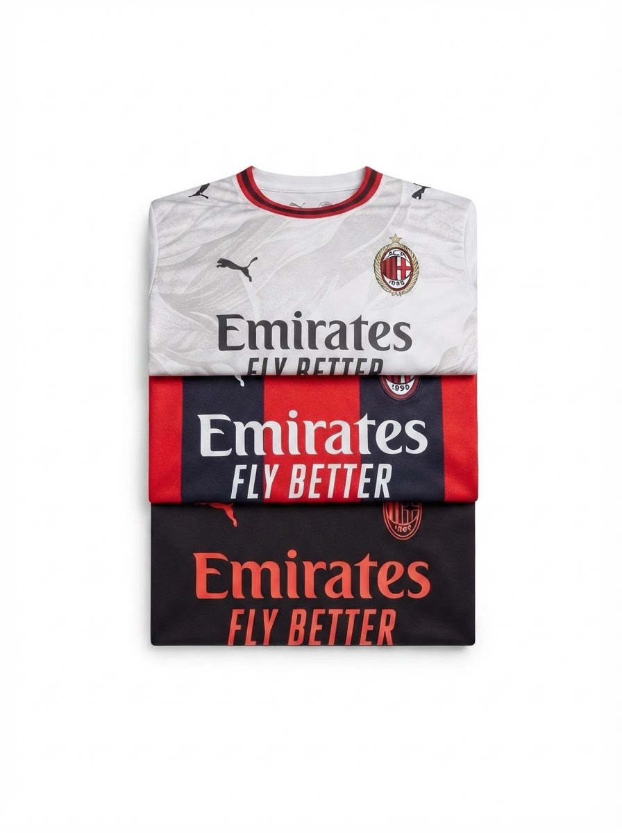 AC Milan Home, Away and Third 26/27 Bundle