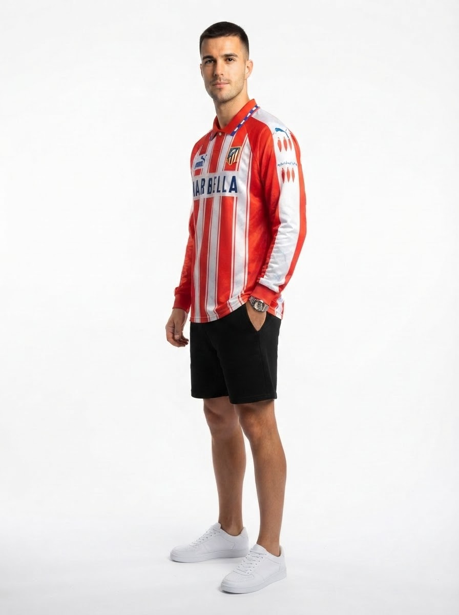 Atletico Madrid 94/95 I Home Jersey - Long Sleeve Retro Version