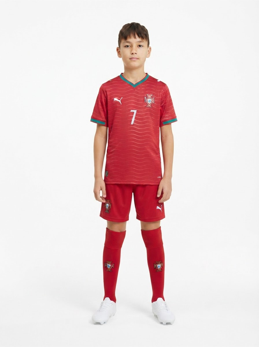 Portugal 2026 Ronaldo #7 Home World Cup 2026 Kit Kids