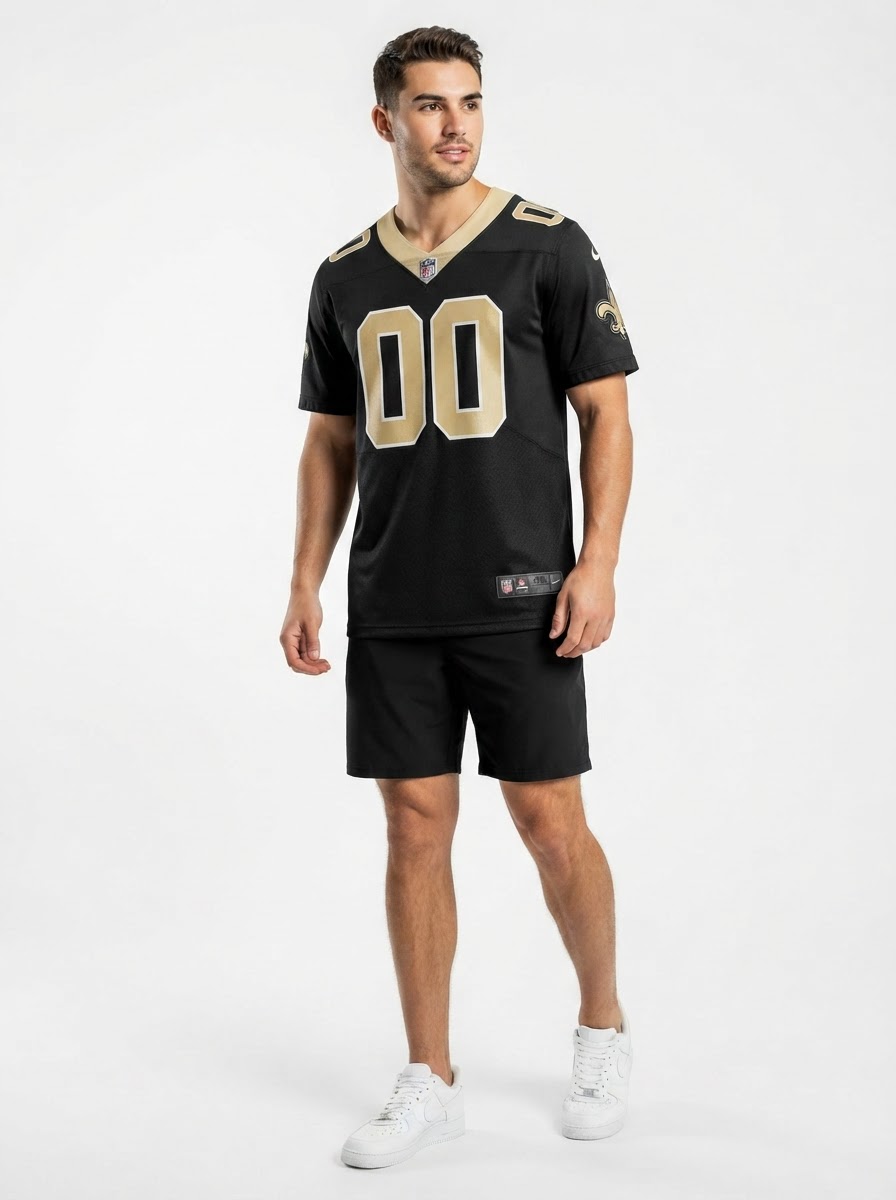 New Orleans Saints - Custom Jersey - Black