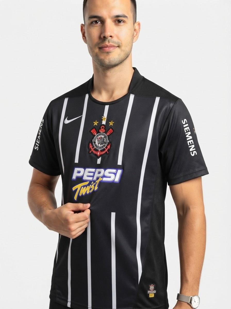 Corinthians 2004 II Away Jersey - Retro Version