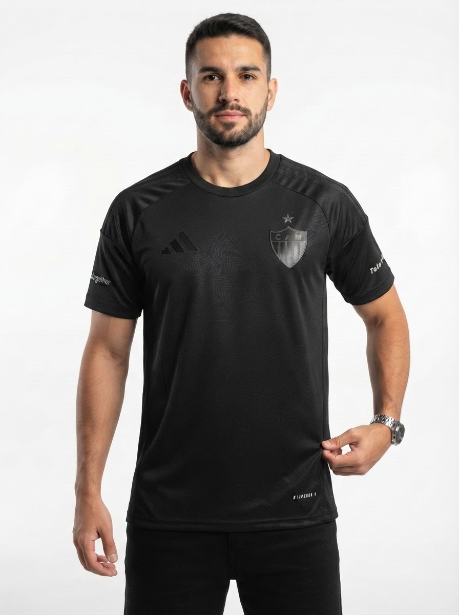 Jersey Atlético Mineiro All Black 2025/26 - Galo na Veia