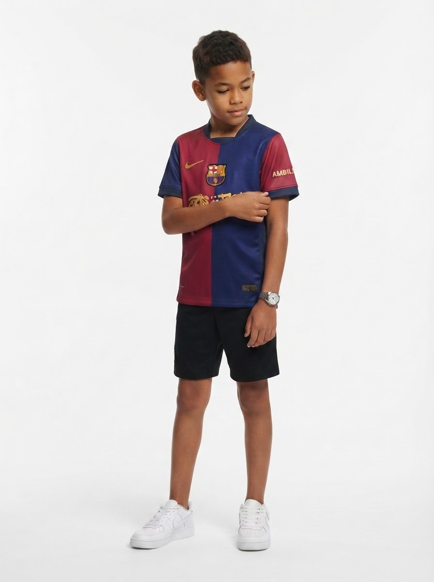 Barcelona 2024/25 Travis Scott Edition Kids Kit -Fan Version