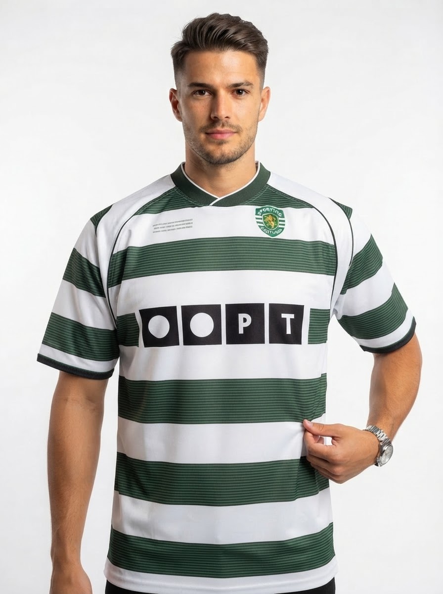 Camisola Sporting Retro 2001/03 - Modelo Exclusivo! 🇵🇹