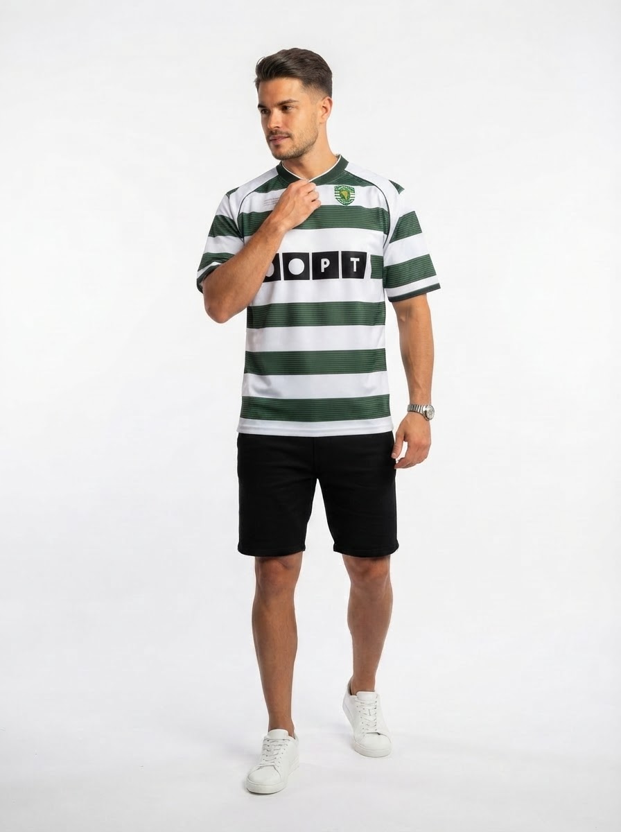Camisola Sporting Retro 2001/03 - Modelo Exclusivo! 🇵🇹