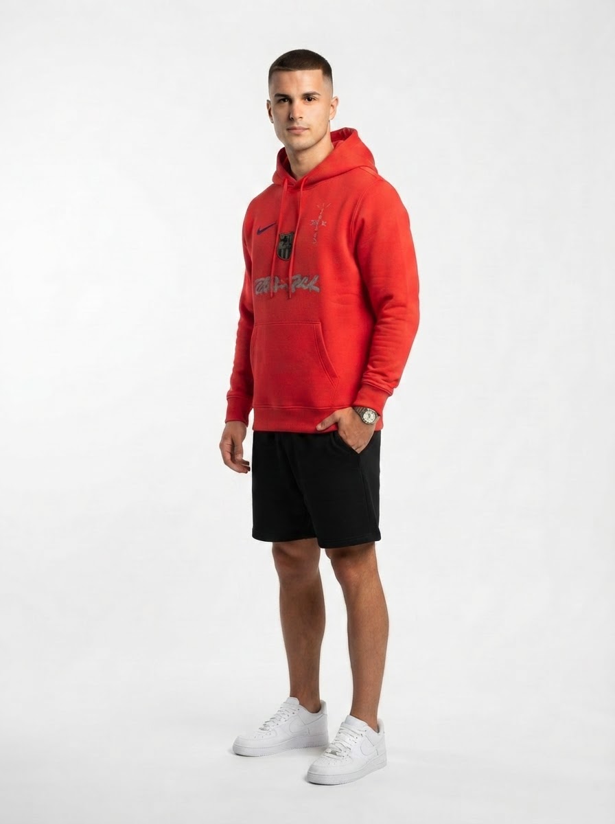 Barcelona Sweatshirt 2025 - Travis Scott Collab Spotify - Red