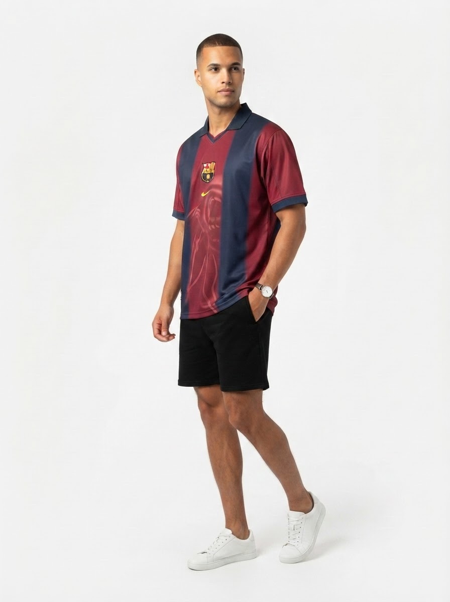 CJ x x Barcelona Retro 2000/01 Home Skeleton jersey
