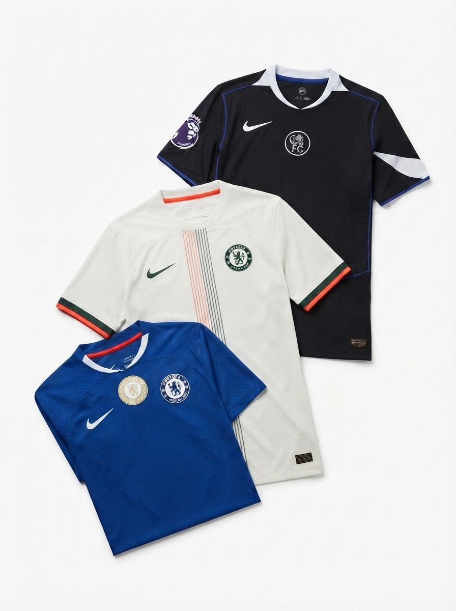 Chelsea Home, Away and Third Kit 3 Fan Jersey Shirt 2025/26