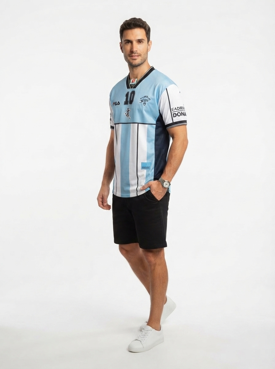 Argentina 2001 Maradona Commemorative Edition Jersey - Retro Version