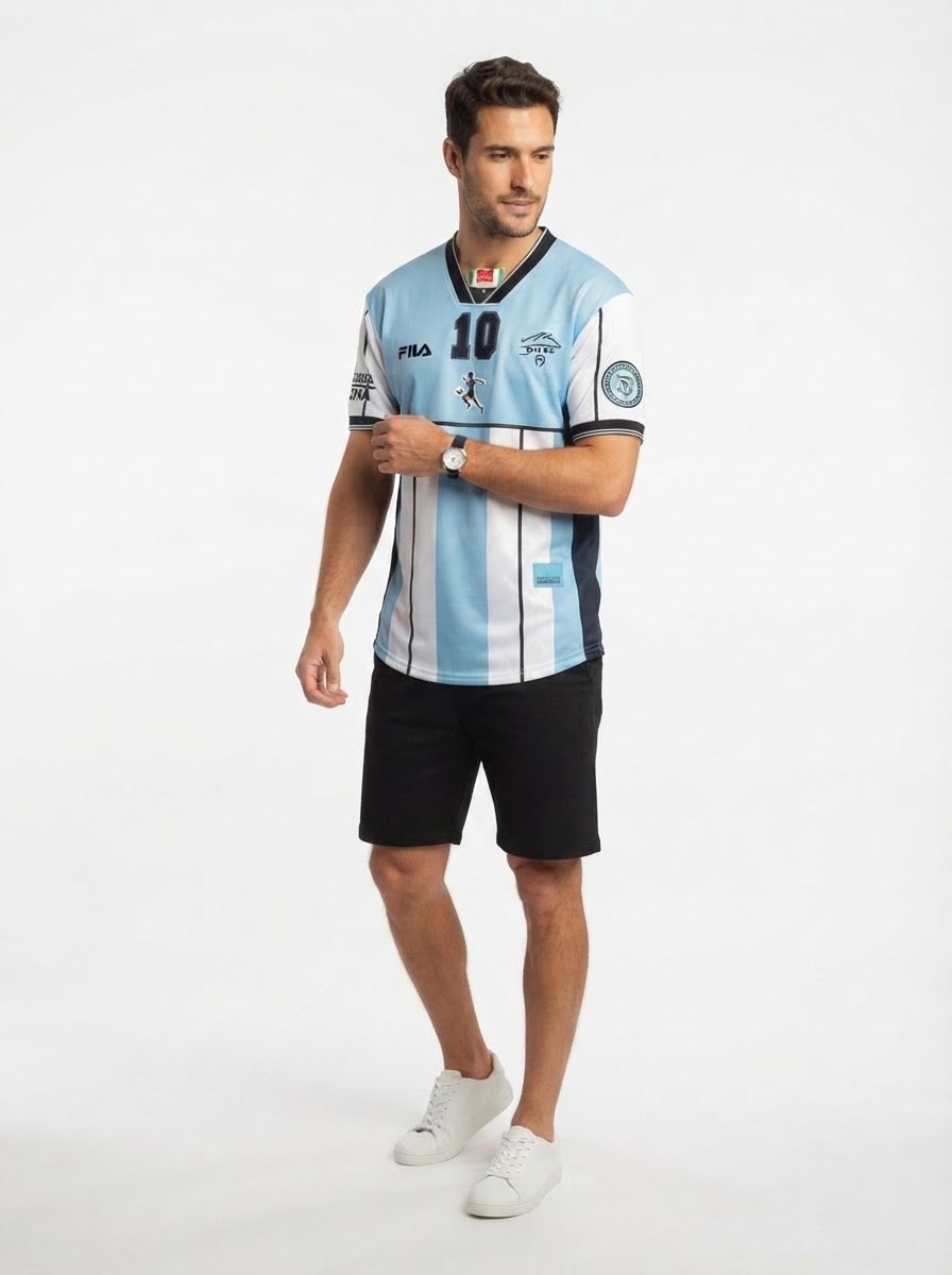 Argentina 2001 Maradona Commemorative Edition Jersey - Retro Version